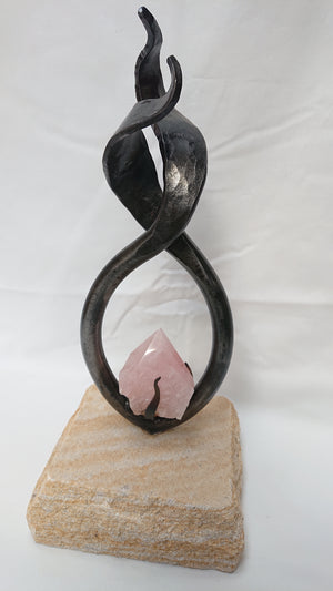 Purifying Flame, With Rose Quartz