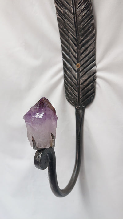 Feather, Coat Hook, with crystal